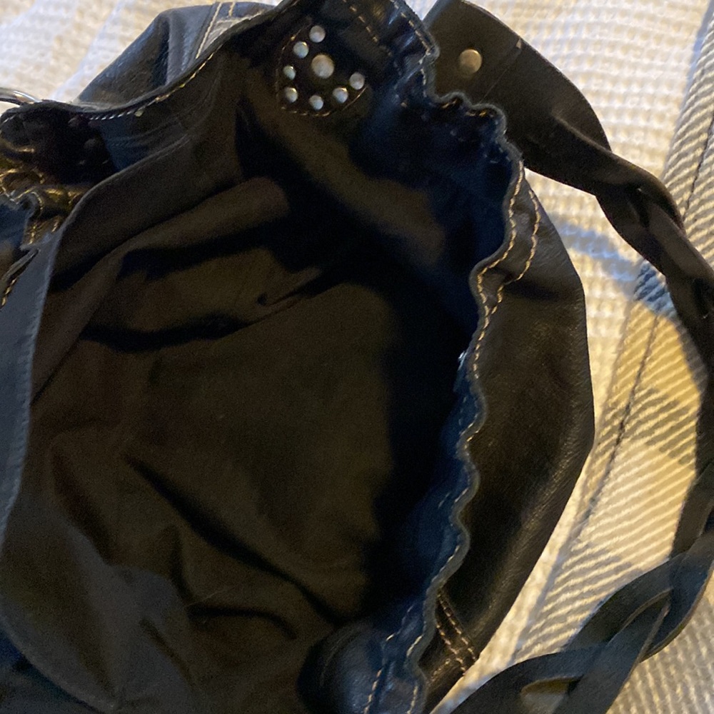 Lucky black leather hobo bag - Picture 3 of 7